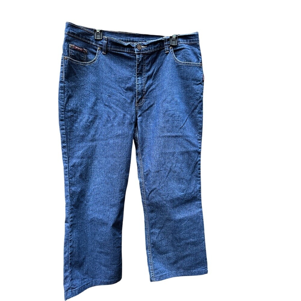 MARCO POLO Women's Blue Wide Leg Jeans Plus Size 17 Curvy Stretch Cute